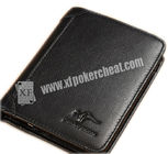 Блок развертки покера бумажника складного человека кожаный для прибора покера обжуливая