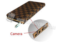 Камера объектива двойника бумажника LV кожи Брайна на анализатор 30 до 40cm покера