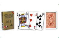 Упорки пластмассы играя в азартные игры 4 карточки регулярн трофея Modiano индекса золотистых играя