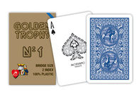 Карточки ранга казино упорок пластичного трофея Modiano золотистого играя в азартные игры играя
