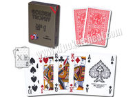 Пластмасса трофея Италии Olden Modiano маркировала карточки покера красные \ син для покера Scaner