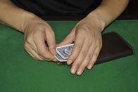 Черный кожаный прибор плутовки покера бумажника типа человека, инструменты плутовки покера