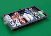Поднос обломока таблицы покера черноты блока развертки покера пластичный с ручной камерой
