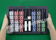 Поднос обломока таблицы покера черноты блока развертки покера пластичный с ручной камерой
