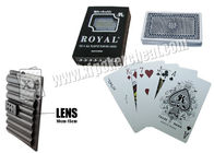Карточки покера регулярн пластмассы индекса маркированные, карточки размера королевского стандарта Тайвани играя