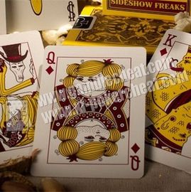 Цвет странных невидимых игральных карт вставного номера велосипеда плутовки покера желтый